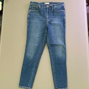 Madewell 10" high-rise skinny jeans in Winston wash, size 31